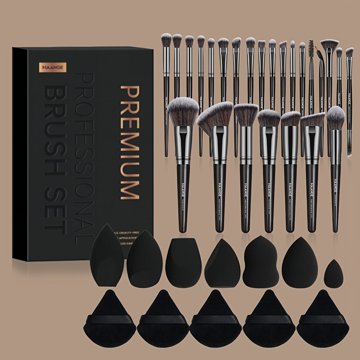 MAANGE Makeup Tool Set - [37 pieces]