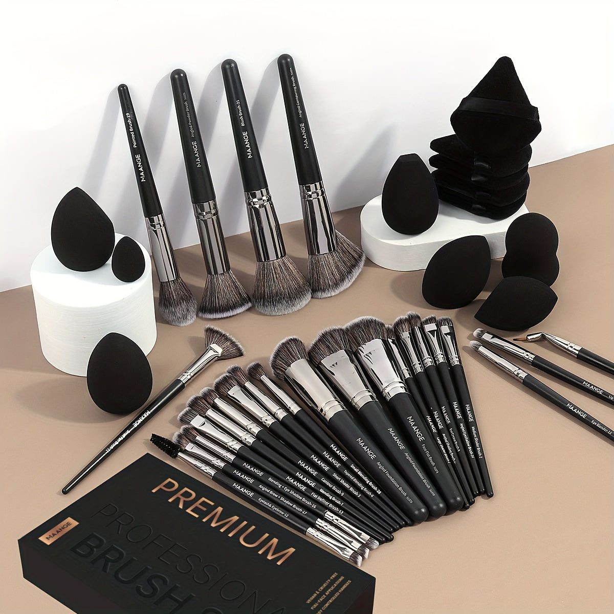 MAANGE Makeup Tool Set - [37 pieces]